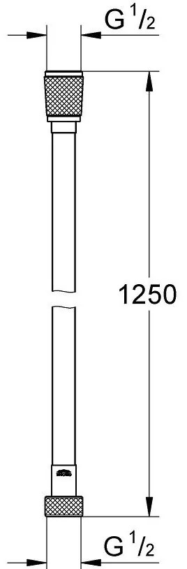 Furtun dus Grohe Essentials 125 cm, cupru (warm sunset)