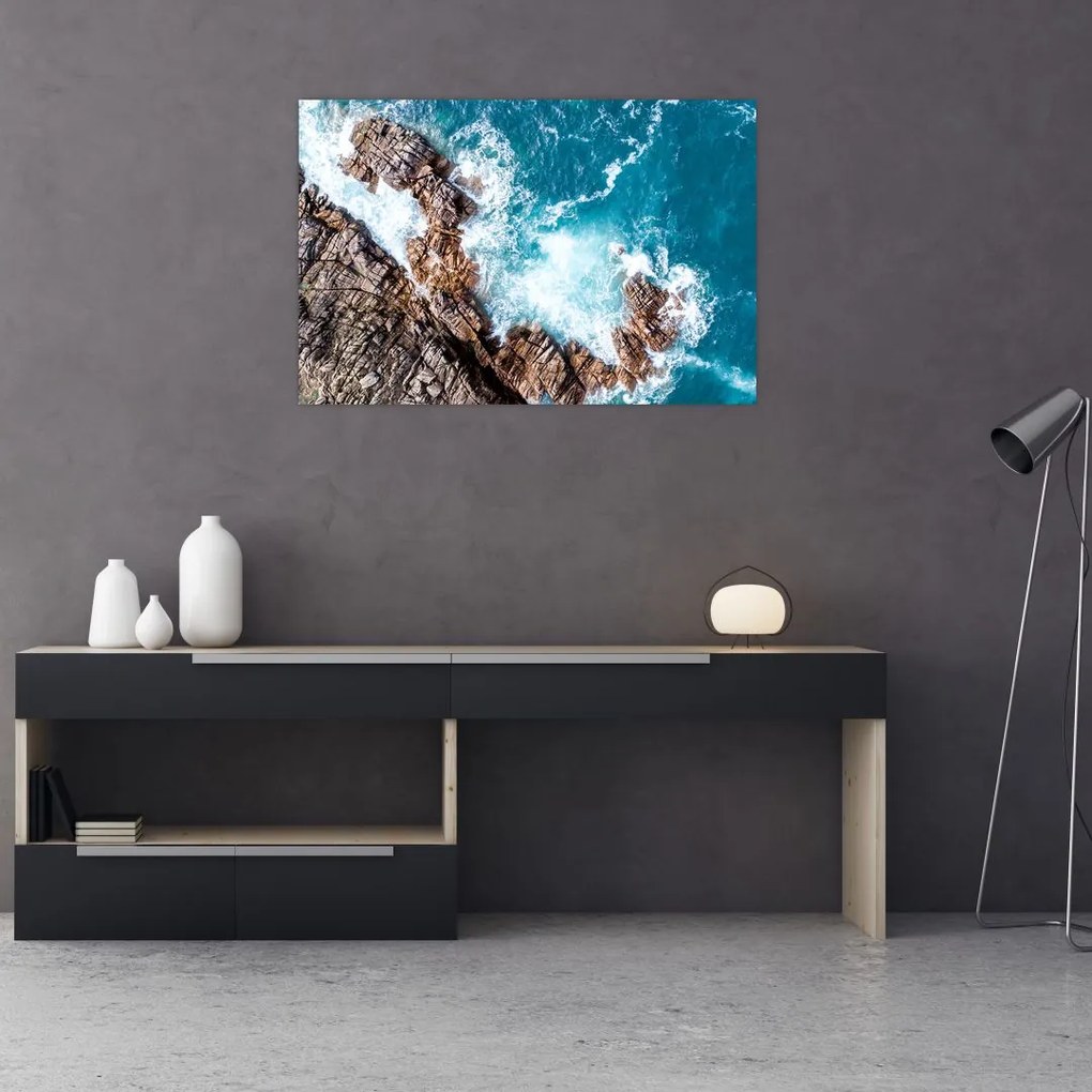 Tablou cu stânci și mare (90x60 cm)