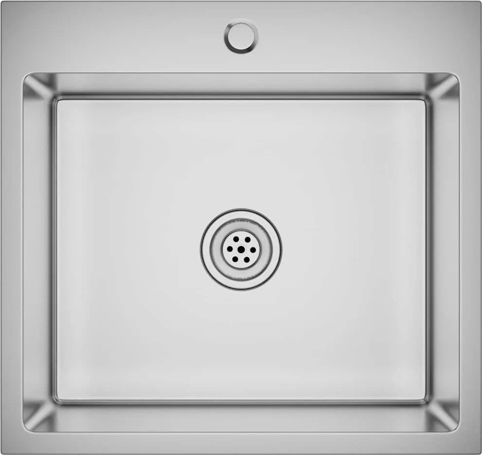 vidaXL Chiuvetă de bucătărie lucrată manual, oțel inoxidabil
