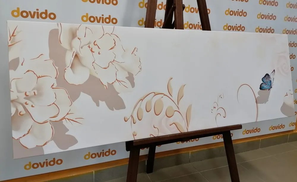 Tablou colțișor cu fluturi