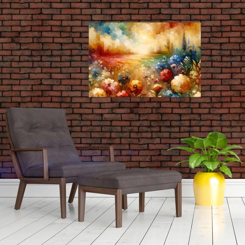 Tablou - Pajiște colorată (90x60 cm)