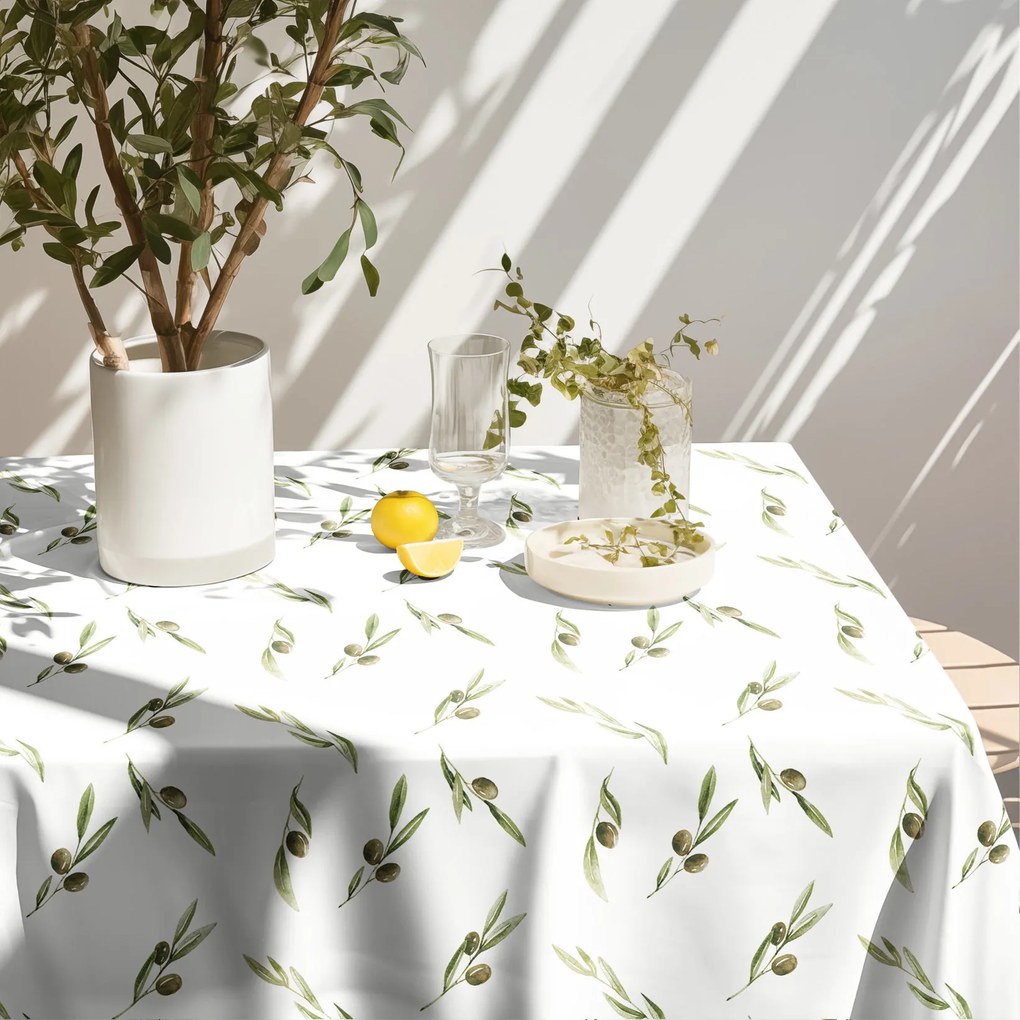 Goldea față de masă teflonată - măsline 120 x 140 cm