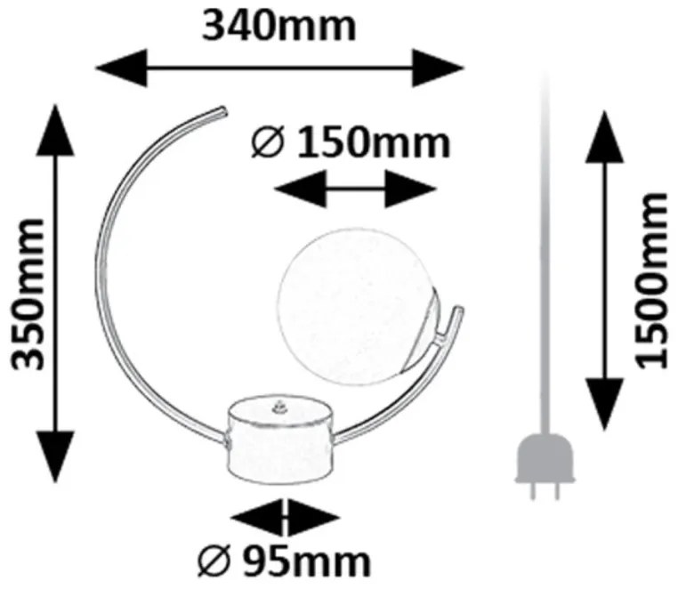 Veioza/Lampa de masa stil modern Mesiro