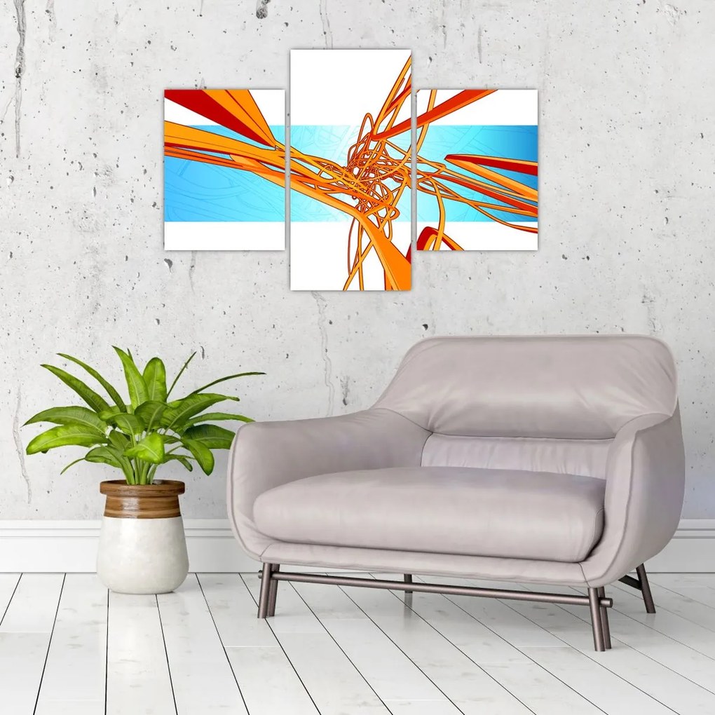 Tablou - Linii împletite, abstracție (90x60 cm)