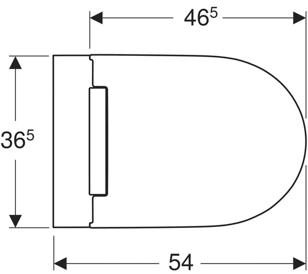 Vas wc suspendat, One, cu capac si spalare TurboFlush, alb, Geberit