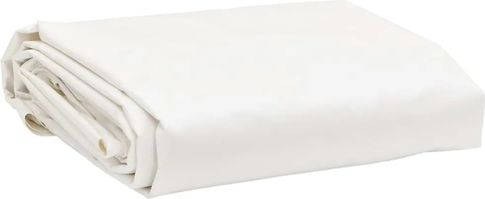 vidaXL Prelată, alb, 5x5 m, 650 g/m²