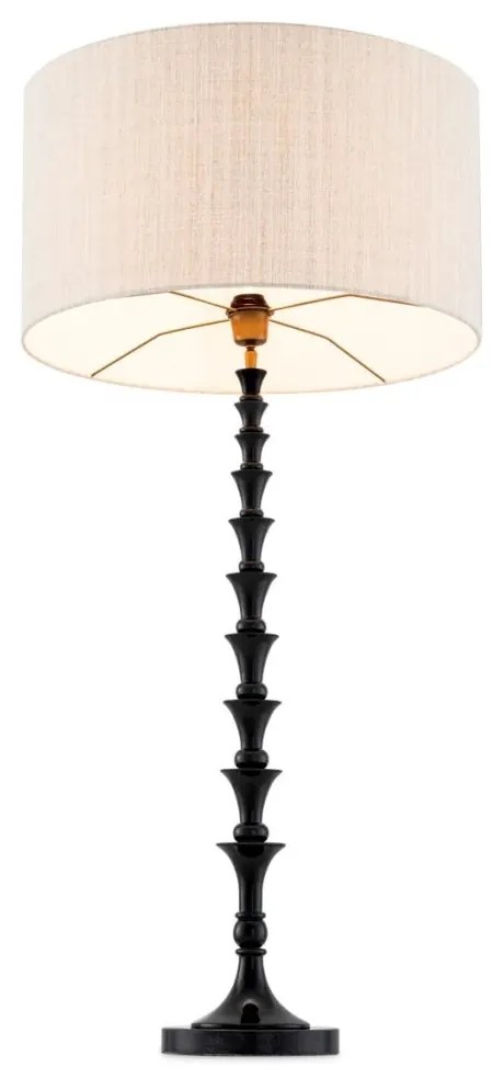 Veioza, Lampa de masa design LUX, Lemn, Tesatura, Arabella