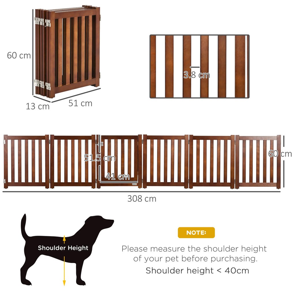 PawHut Tarc cu 6 panouri pentru animale de companie pentru caini de dimensiuni XS S, pliabil cu blocare, pentru utilizare in interior | Aosom Romania