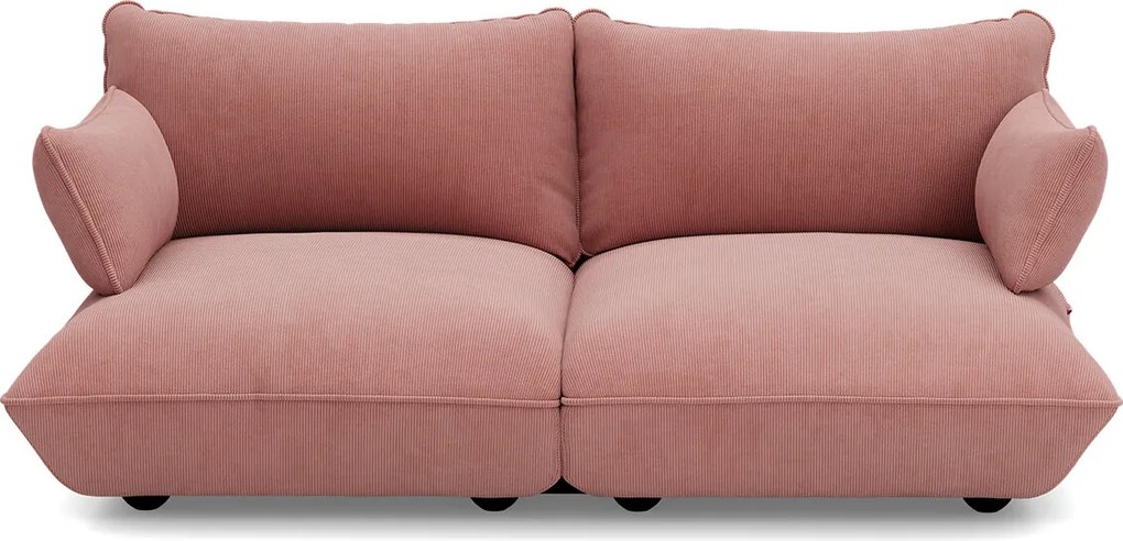 Canapea modulară Sumo Sofa Medium din catifea reiată, culori multiple - Fatboy Culoare: roz pal