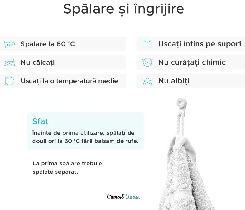 Prosop CONFORT Maxi 100x180 cm neagra, 100% bumbac