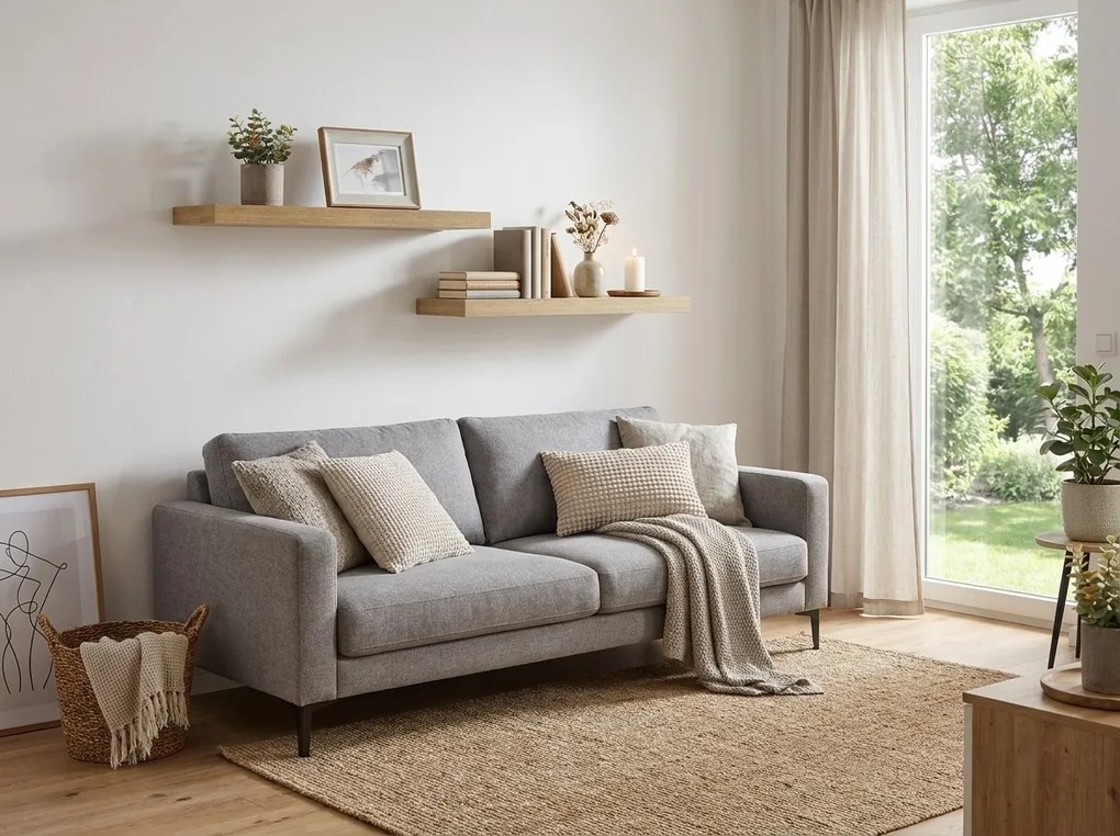 Polita de perete plutitoare GROVE 60x20 cm, stejar artisan