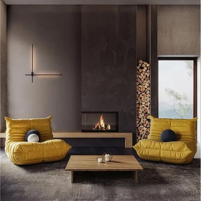 Aplica de perete liniara LED CCT PEAK negru