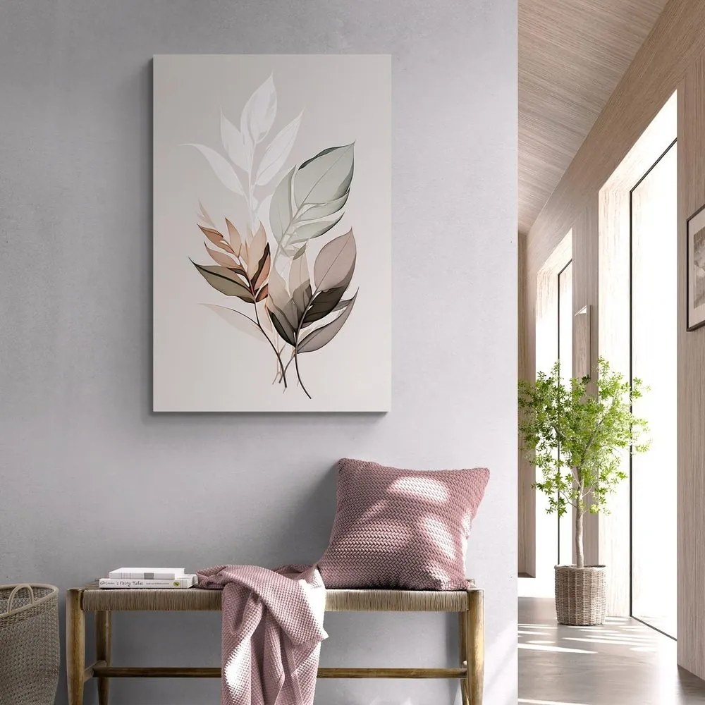 Tablou frunze minimaliste