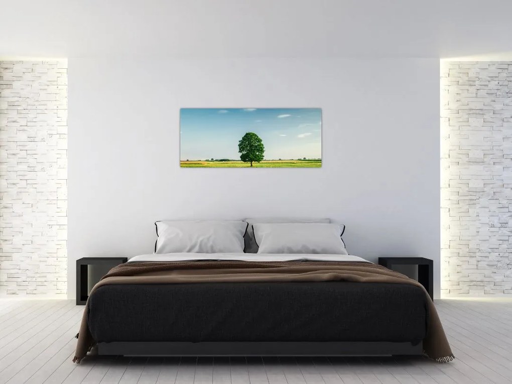 Tablou cu copaci pe luncă (120x50 cm)