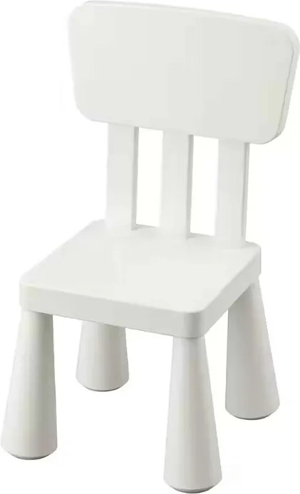 Scăunel din plastic cu spătar, 67x39x36 cm, alb, MC30