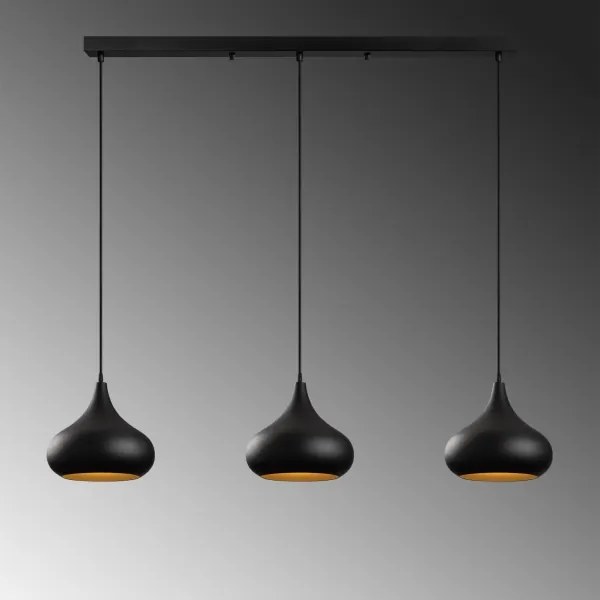 Lustră suspendată pe cablu MUBA 3xE27/40W/230V negru