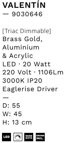 Plafoniera LED design deosebit Valentin