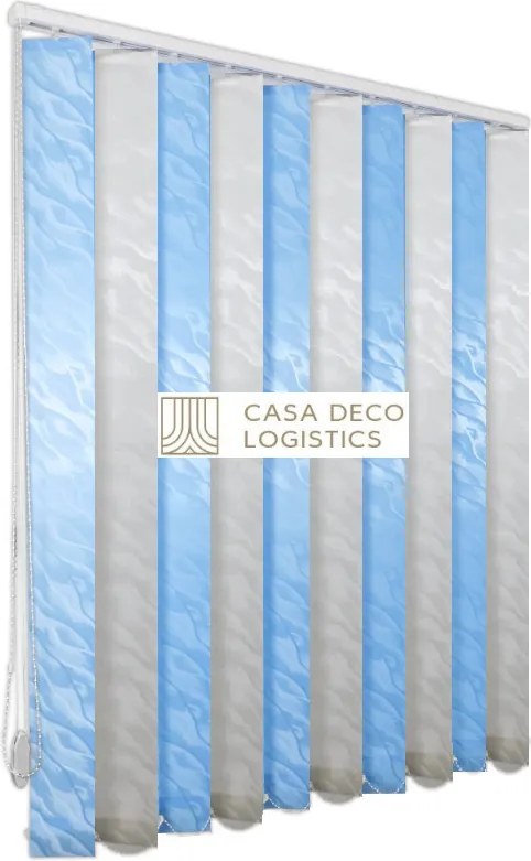 Jaluzele verticale BEATA 9601/9616 alb/albastru deschis