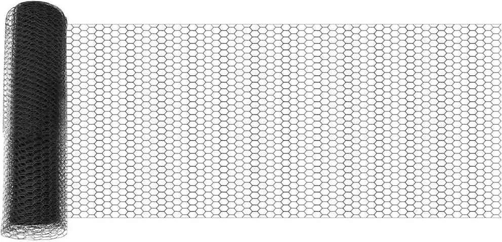 vidaXL Gard hexagonal Gri 0,5 x 50 m PVC