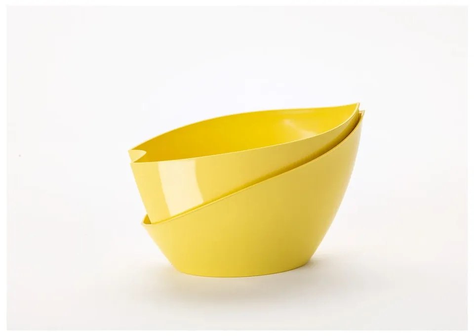 Ghiveci cu sistem de auto-irigare Plastia Doppio, galben