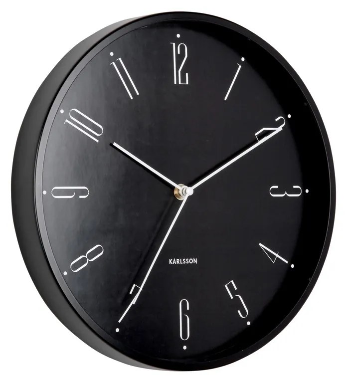 Karlsson 5988BK ceas de perete design negru,diametru 30 cm