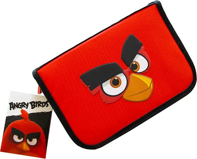 Penar neechipat 1 fermoar 2 extensii Pigna Angry Birds rosu-negru ABPE1801-2