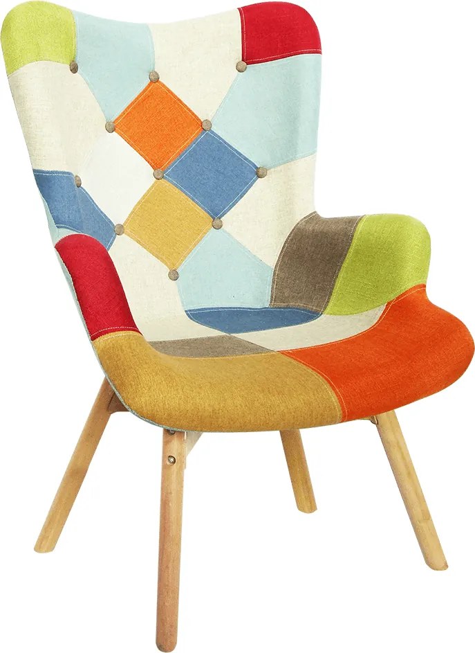 Fotoliu de design, patchwork color, KAPRUN
