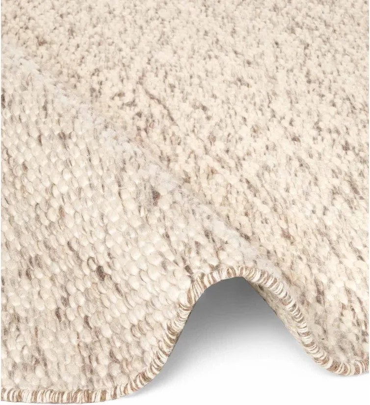Covor bej/în culoare naturală țesut manual rotund din lână ø 160 cm Lyon Beans – Elle Decoration