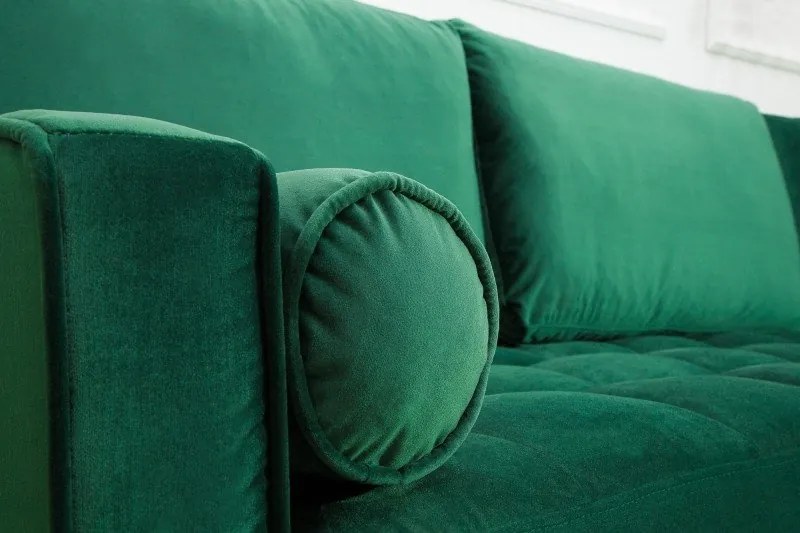 Coltar elegant Cozy Velvet, catifea verde smarald