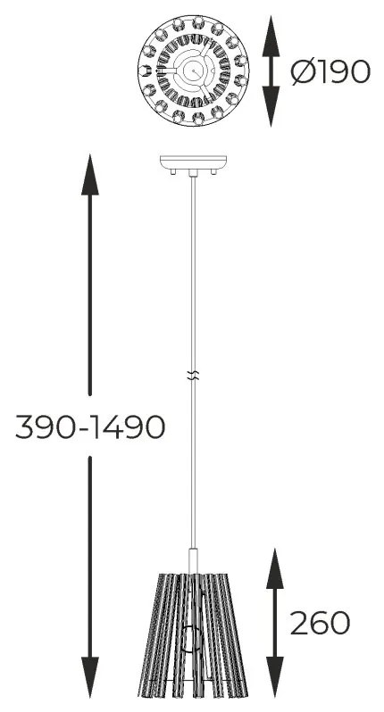 Pendul, Lustra suspendata design modern BACH 19cm