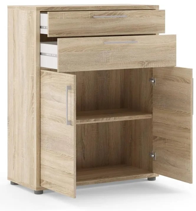 Dulap Modulo 89 x 40 x 113 cm, sertare și uși, stejar sonoma