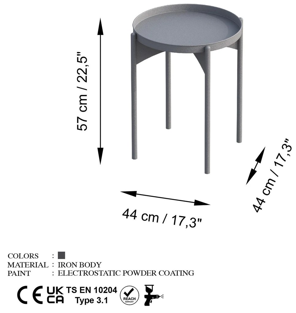 Măsuță de cafea Museli 5 (gri) . 1093228