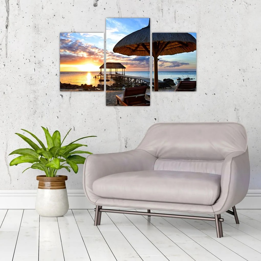Tablou - Apus de soare în Mauritius (90x60 cm)