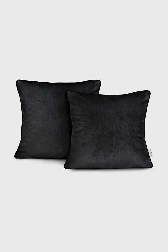 2PACK Față de pernă Velvet negru 45x45 cm