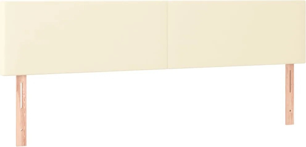 vidaXL Tăblii de pat, crem, 180x5x78/88 cm, piele ecologică