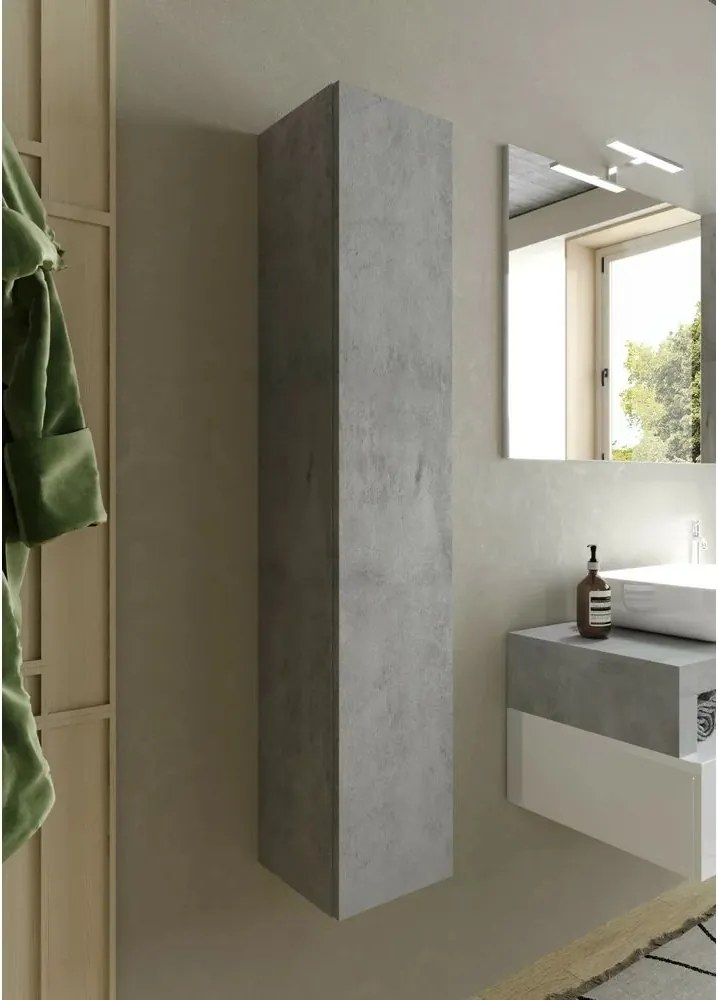 Dulap tip coloana gri LC Mobili Italia Hamburg 138x26 cm