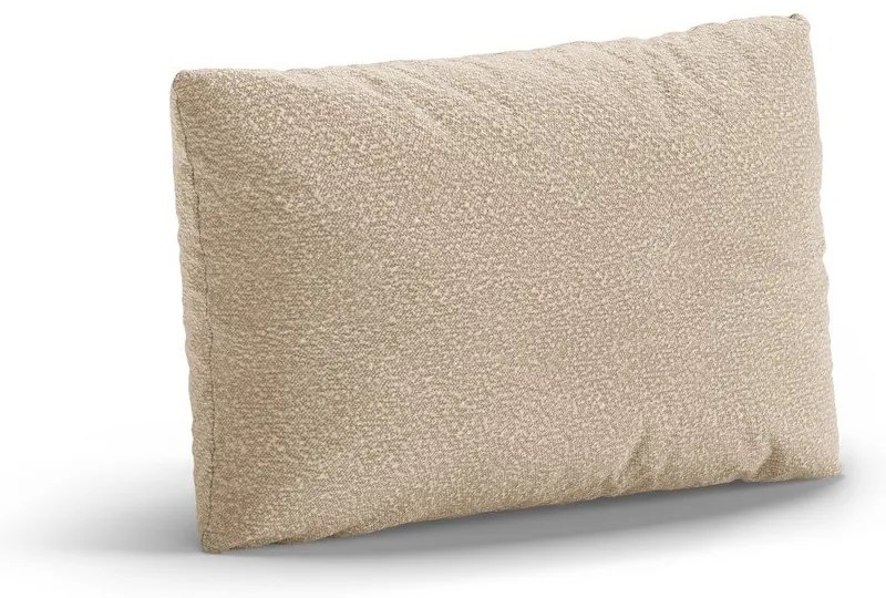 Pernă pentru canapea bej cu tapițerie din țesătură bouclé Poppy – Micadoni