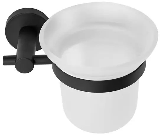 Perie WC Rea 322234C design rotund finisaj negru mat
