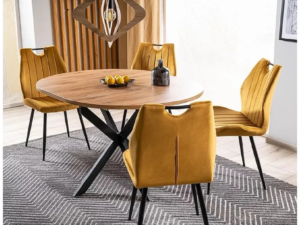 Masa extensibila de dining GASTON 100(135)X100 cm, decor stejar artisan