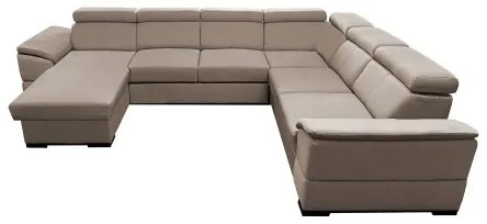 Colțar extensibil în U cu colț reversibil și spațiu de depozitare GRANADA, bej