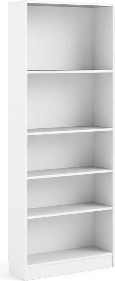 Bibliotecă Tvilum Basic, 79x203 cm, alb