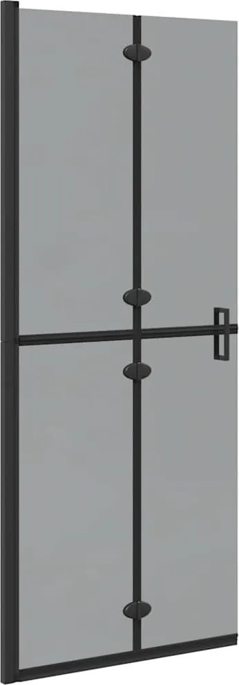 vidaXL Perete de duș Walk-In Negru 80 x 6,5 x 190 cm