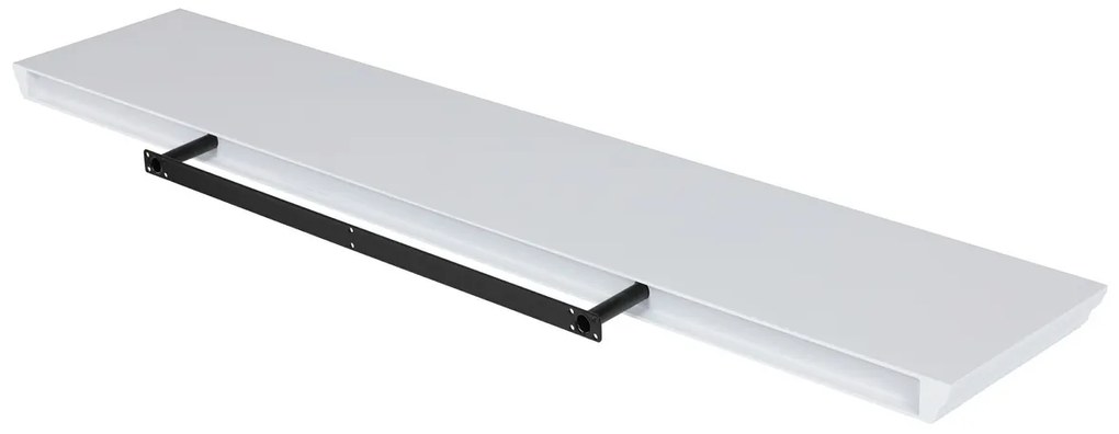 Etajeră de perete P-026, alb mat, 120 cm