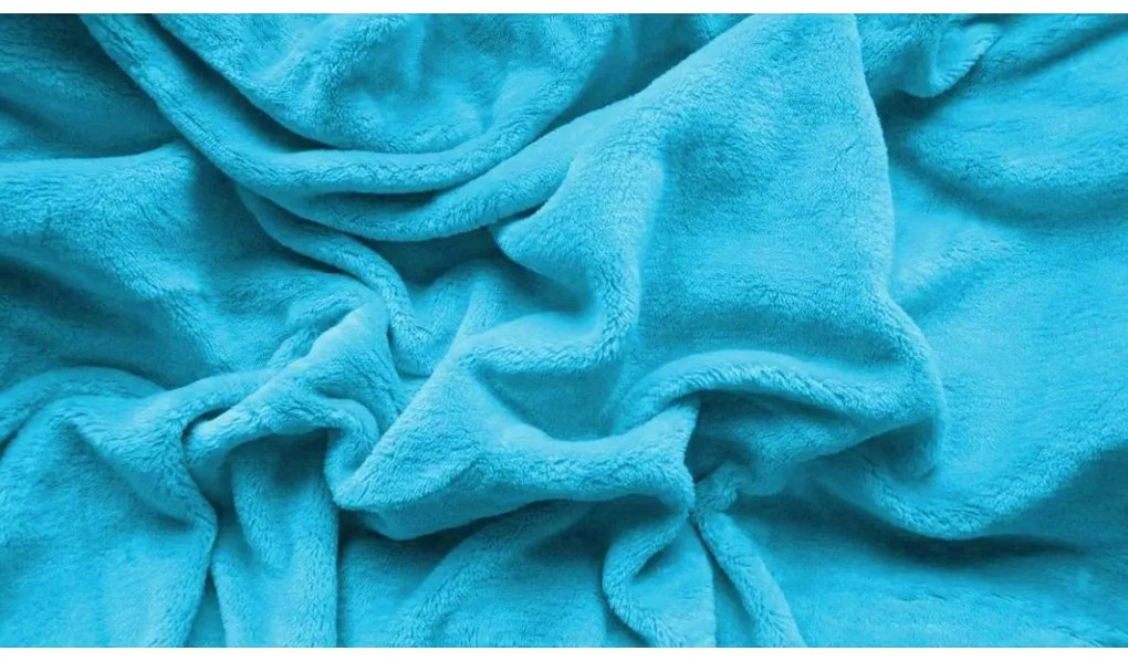 Cearsaf Cocolino Cocolino microplus cu elastic 90x200 cm turcoaz