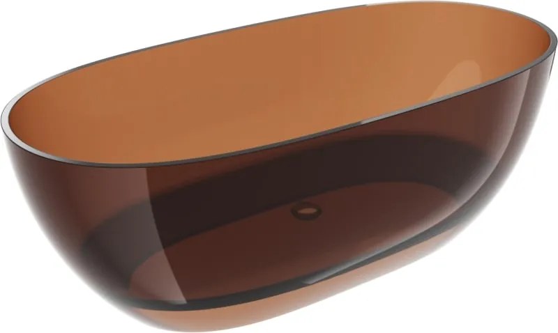 Mexen Pure earth cadă freestanding transparentă 170 x 80 cm, dop crom - 58071708005