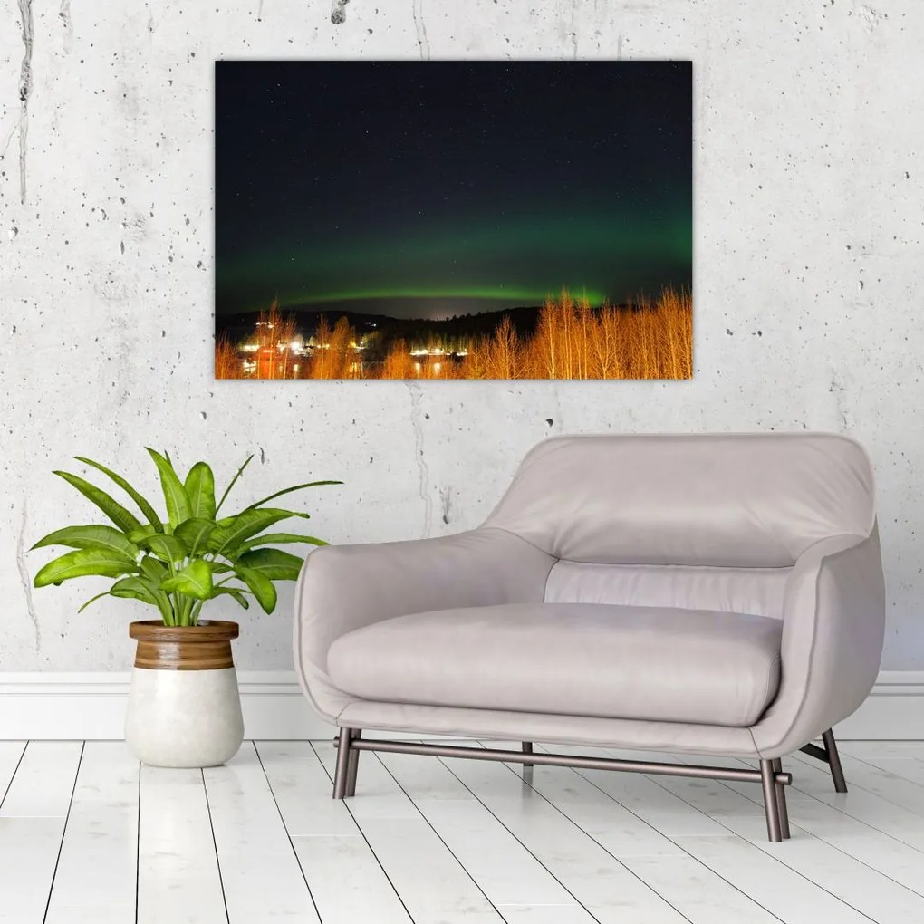 Tablou cu aurora borealis (90x60 cm)