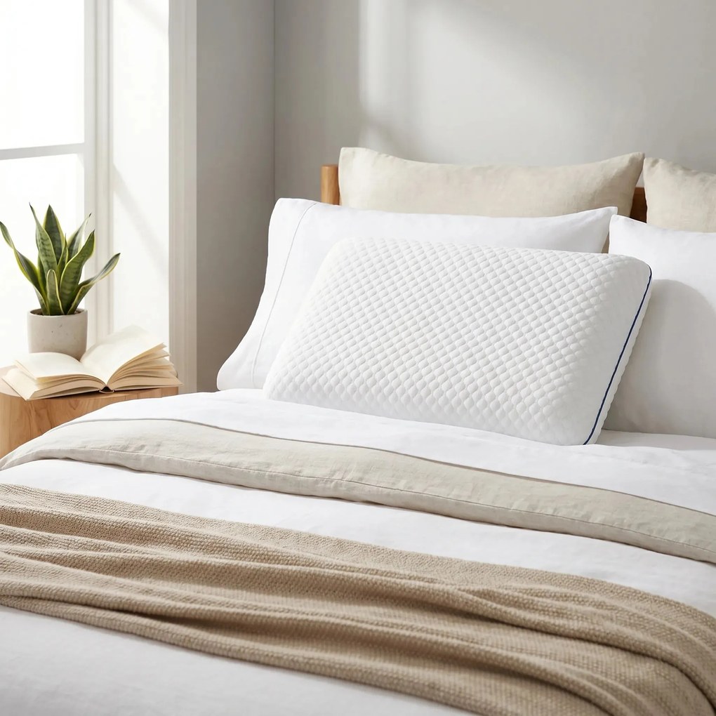Perna ortopedica cervicala memory foam AERO-SAN White