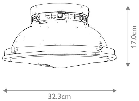 Plafonieră Hinkley HK-AMELIA-F-M-CM AMELIA 2xE27/40W/230V crom lucios