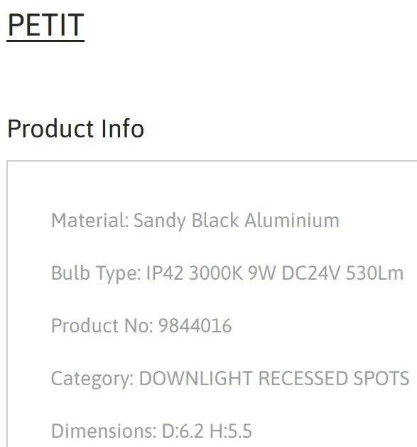 Spot LED incastrabil tavan fals / plafon IP42 PETIT negru