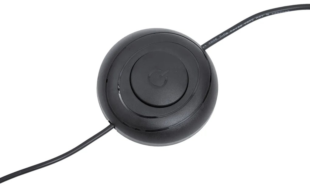 Lampă de podea de design neagră, incl. LED reglabil și comutator cu 3 căi - Rolla